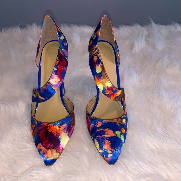NWT ASOS Ponder Blue Floral Shoes - Picture 3 of 7